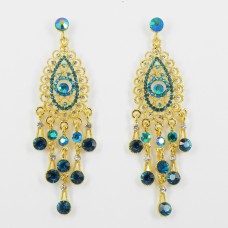 512346 turquoise crystal earring